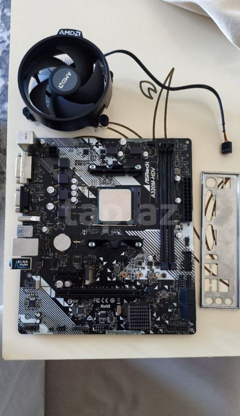 Asrock A320M m2 slotlu plata R5 2400G vega 11 daxili qrafik karti var — Bakı