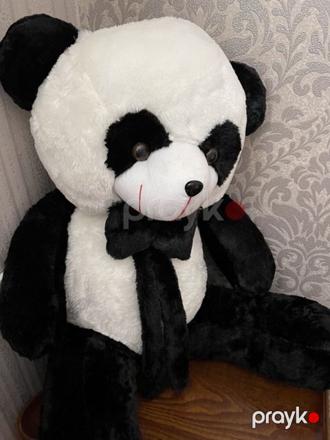 Böyük ölçülü yumşaq oyuncaq panda - Rəng: qara-ağ - Material: yumşaq — Xırdalan