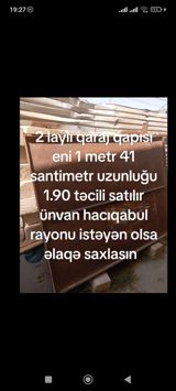 İki laylı qaraj qapısı satılır - Material: metal — Riyad