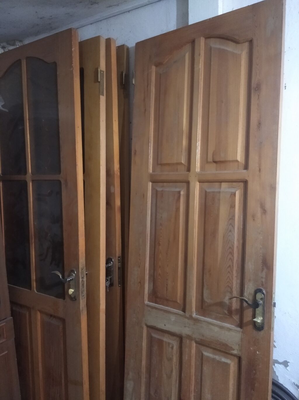 Taxta iç qapılar dəsti - Material: tam ağac (təbii ağac teksturası — Təmir və inşaat, Masazır (4)