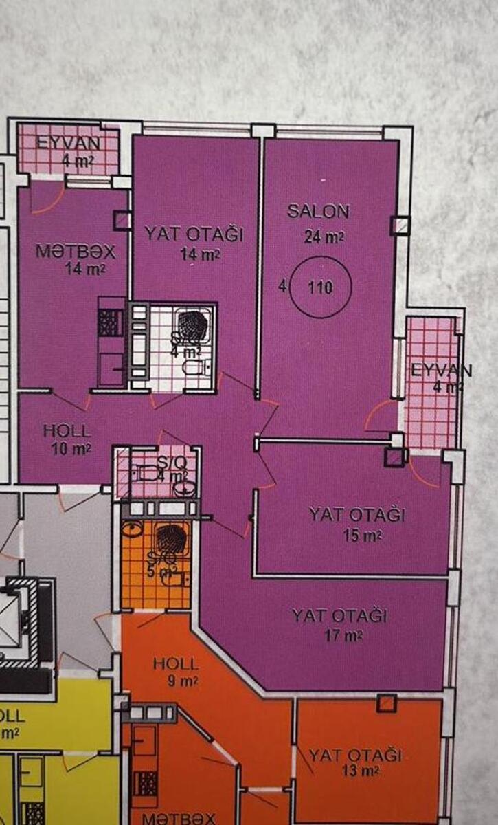 Satılır 4 otaqlı yeni tikili 110 m² — Mənzil, Bakı (3)