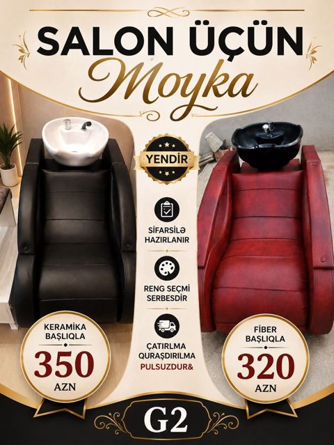 Salon üçün Moyka – G2 model - Sifarişlə hazırlanır - Rəng seçimi — Mehdiabad