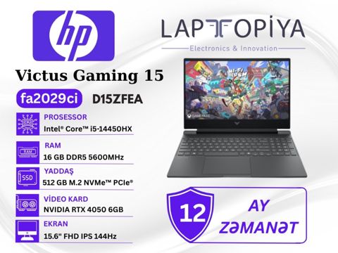HP Victus Gaming 15-fa2029ci D15ZFEA — Bakı