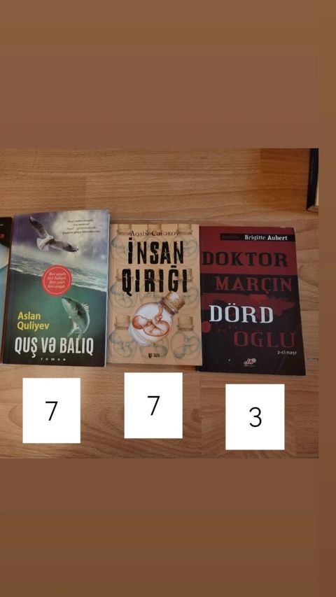 Kitablar satılır: - Aslan Quliyev – “Quş və Balıq” (roman). Mövzu — Bakı
