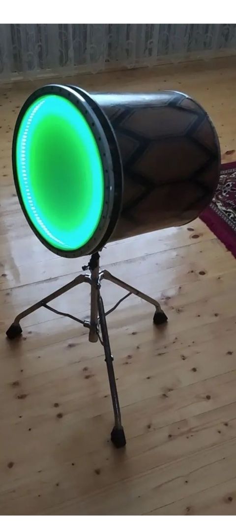 LED işıqlı nağara (tripod ayaqlıqla) - Musiqi aləti: Nağara/balaban — Tovuz