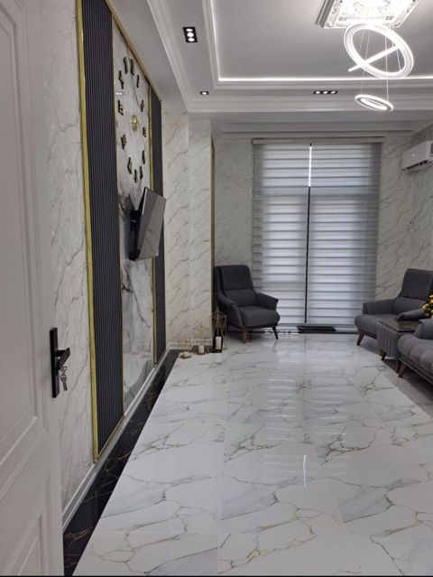 Marmar effektli interyer dekoru və divar panelləri – dizayn və — Bakı