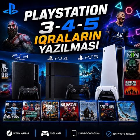 Playstation 3, 4, 5 üçün oyunların yazılması — Bakı