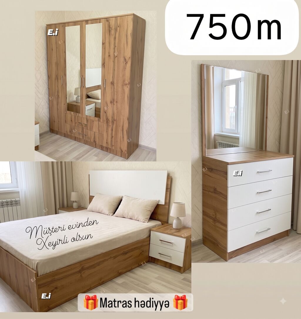 İkinəfərlik çarpayı, Dolab, Termo, Tumba, Yeni — Mebel, Bakı (4)