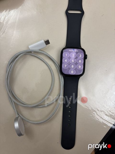 Apple Watch Series 7 (GPS) – 45 mm, qara rəng - Ekran: Böyük — Bakı