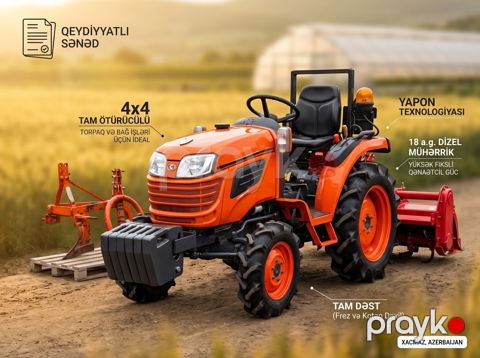 Mini traktor Kubota B1820D, 2017 il — Xaçmaz