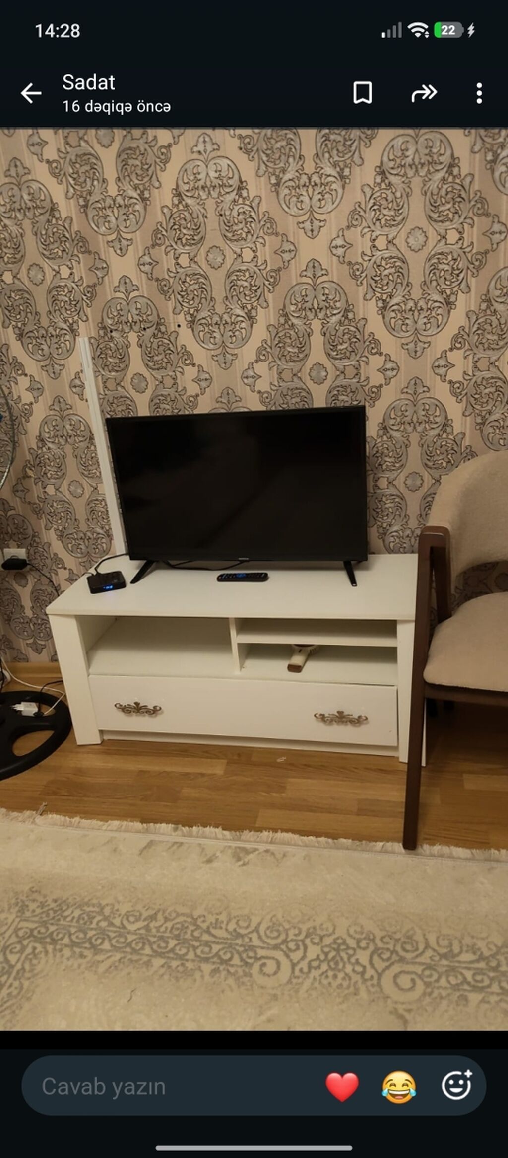 Qonaq otağı mebel dəsti Tərkib: - Açıq rəngli masa + 6 ədəd bənövşəyi — Mebel, Digah (4)