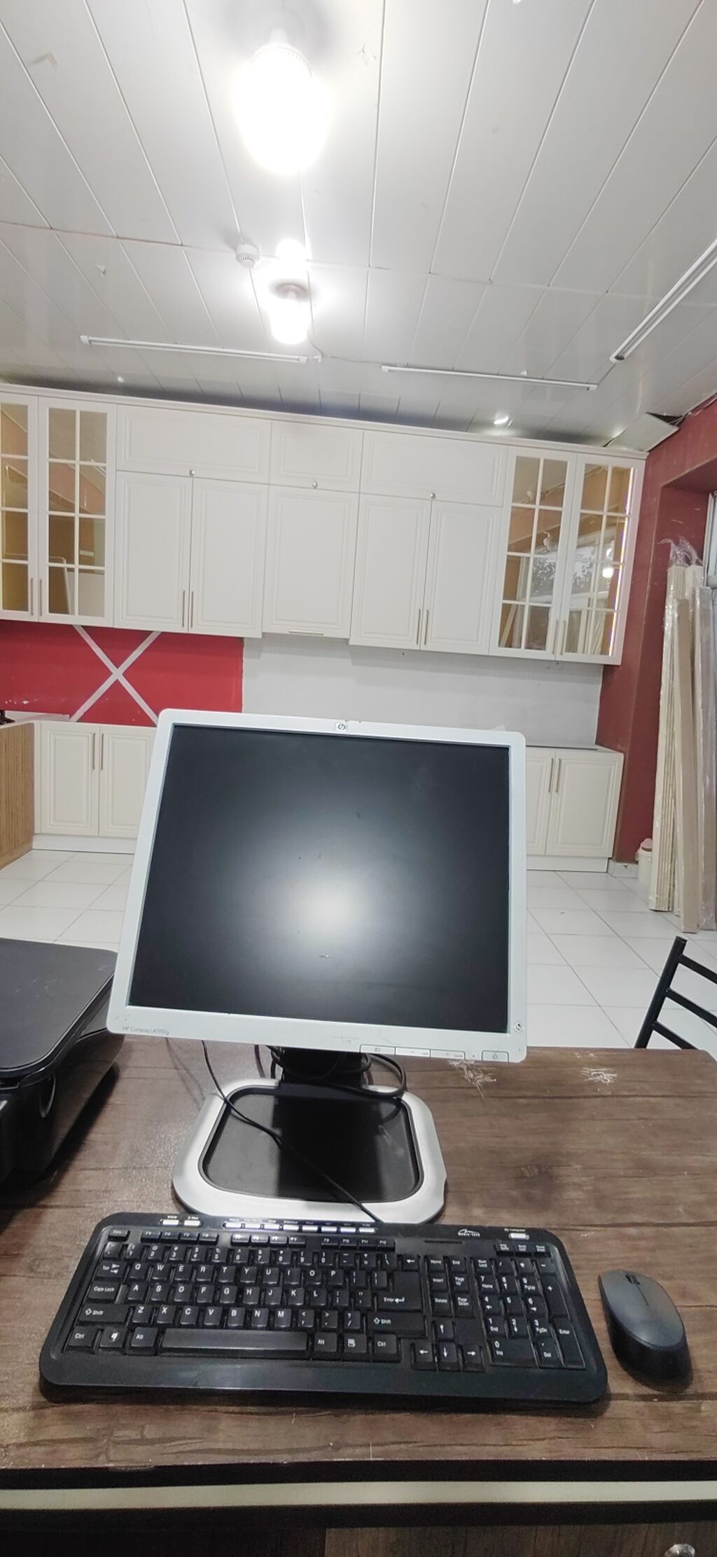 HP Compaq LA1951g LCD monitor + klaviatura və siçan dəsti - Ekran — Elektronika, Sumqayıt
