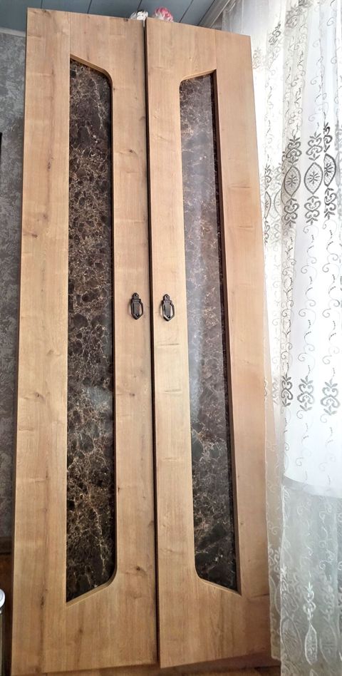 İki qapılı paltar şkafı - Material: ağac fakturalı Dsp/mdf karkas — Bakı