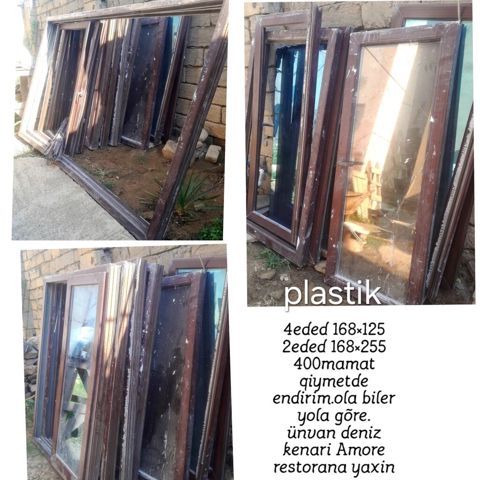 Plastik pəncərə və qapı çərçivələri - 4 ədəd ölçü: 168 125 sm - 2 — Novxanı