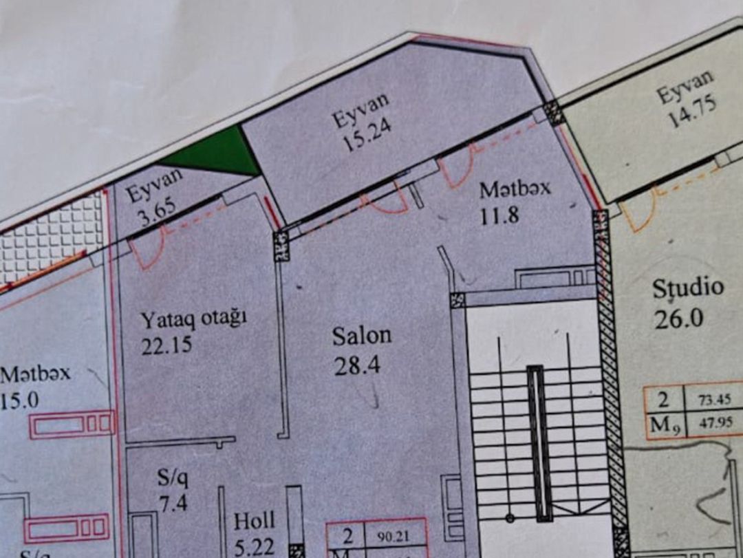 Satılır 3 otaqlı yeni tikili 90.1 m² — Mənzil, Sumqayıt (4)