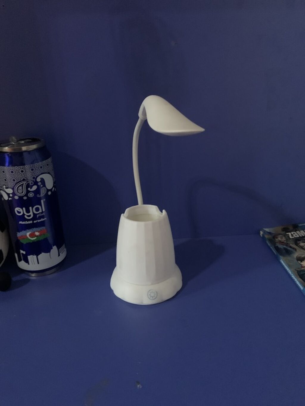 LED masa lampası – qamış formalı çevik boyunlu, ağ rəng — İşıqlandırma, Bakı (4)