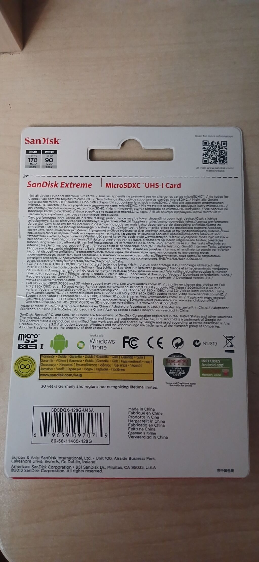 San Disk Extreme Pro 128 gb. Yenidir özüm ucun almışdım amma lazım — Elektronika, Bakı (2)