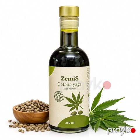 ZemiS Çətənə yağı – 250 ml - Soyuq sıxma üsulu ilə əldə edilən təbii — Bakı