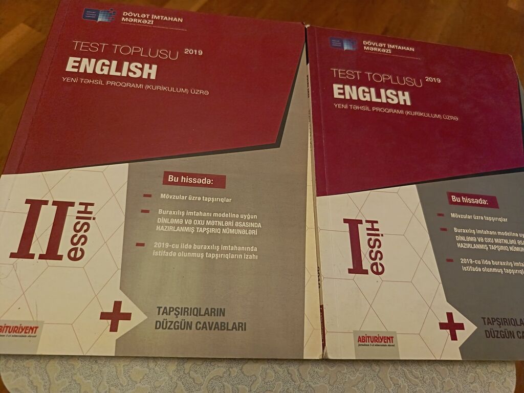 Englısh Test Toplusu 1 və 2 Hissə Təzədir Cütü 5 AZN-ə — Elektronika, Bakı (3)