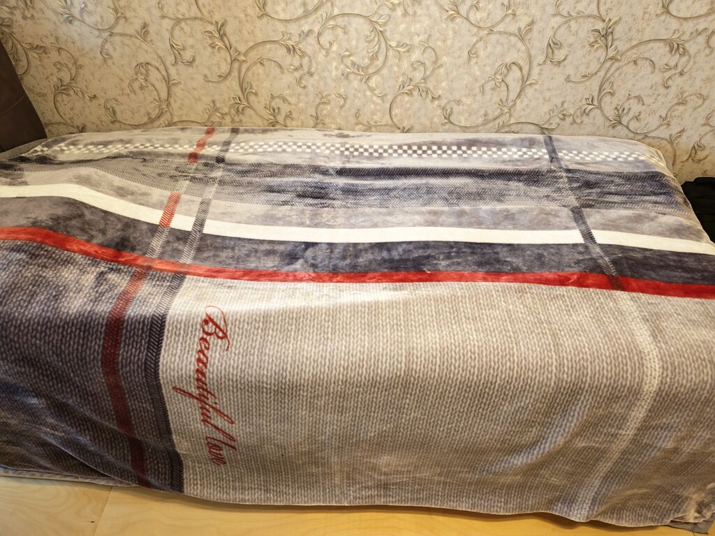 Yeni rəng - Boz Mikrofiber Pled — Tekstil, Bakı