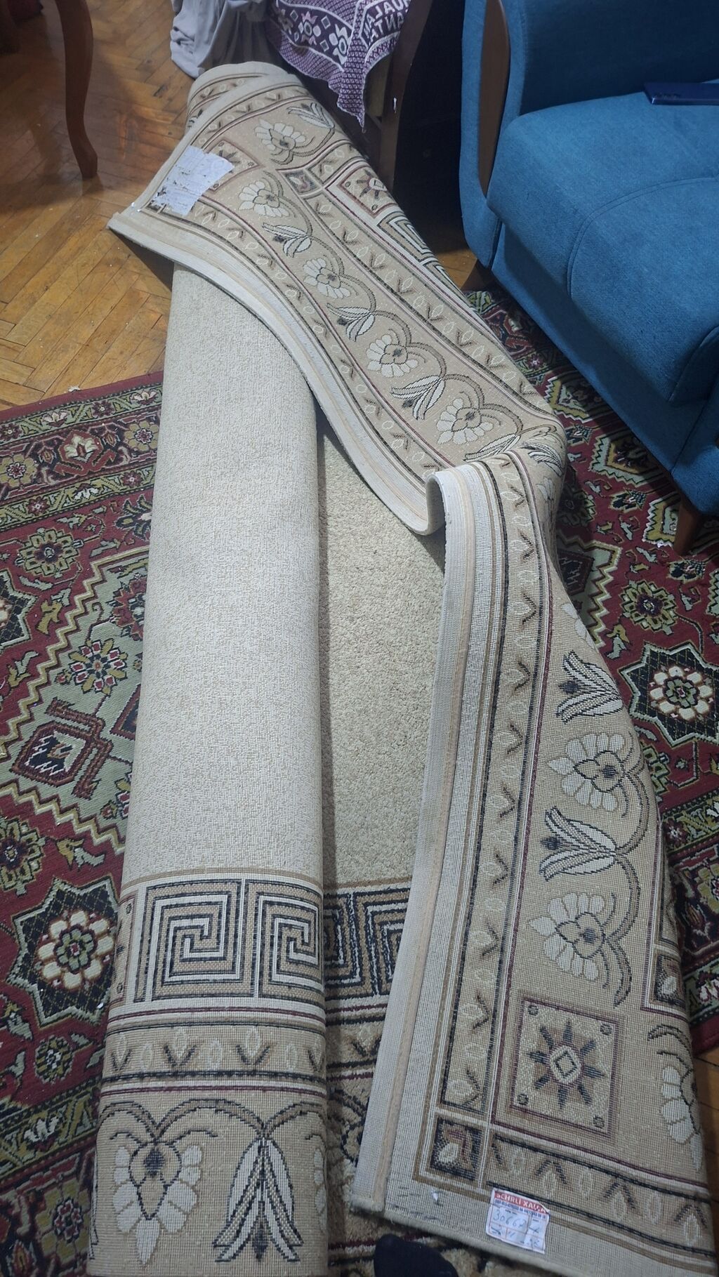 Mavi rəngdə yumşaq parça üzlü divan dəsti - Rəng — Mebel, Bakı (5)