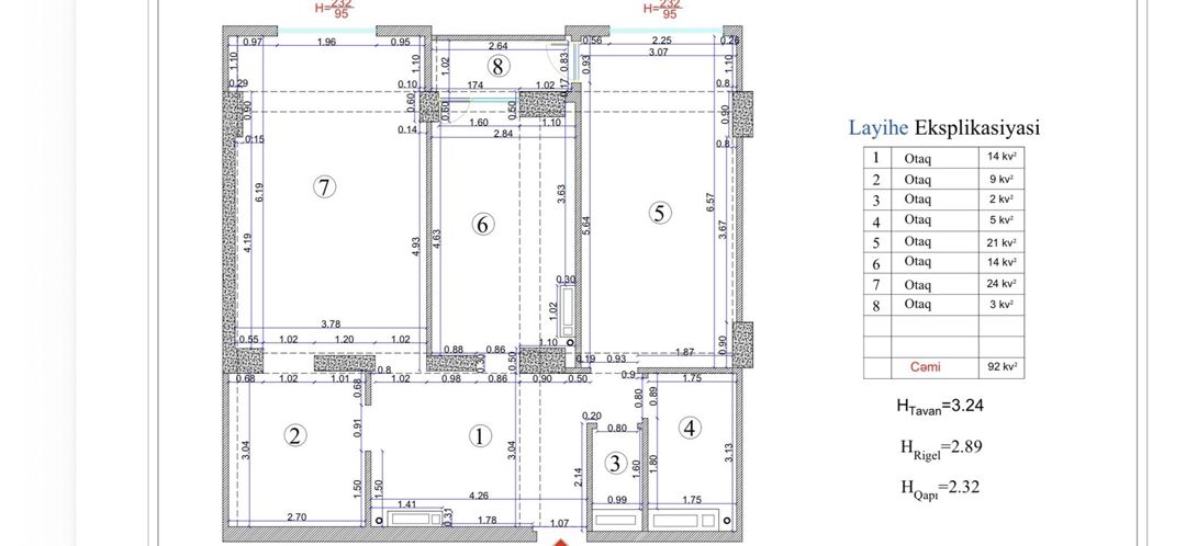 Satılır 2 otaqlı yeni tikili 93.3 m² — Mənzil, Bakı (6)