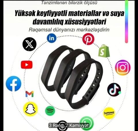 Rəqəmsal Ağıllı Bilərzik – NFC funksiyalı Xüsusiyyətlər: - NFC — Bakı