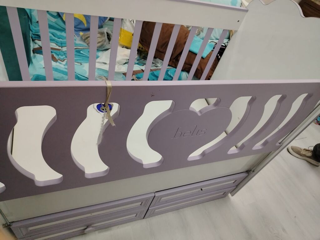 Oğlan və qız üçün, Yeni, Dördbucaq, Beşik, Dəst ilə, Matras ilə, Yellənmə mexanizmi ilə — Bəşikləri, Bakı (3)