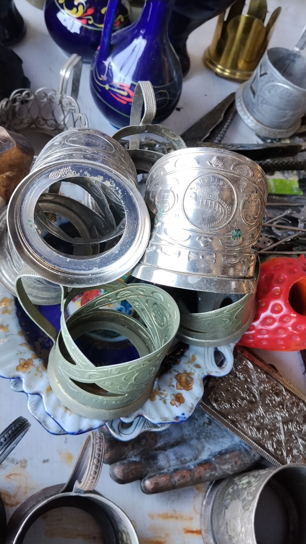 Məhsul: Metal stəkanaltılar (çay stəkan tutacaqları) Təsvir — Süfrə sərvisin üçün əşyalar, Digah
