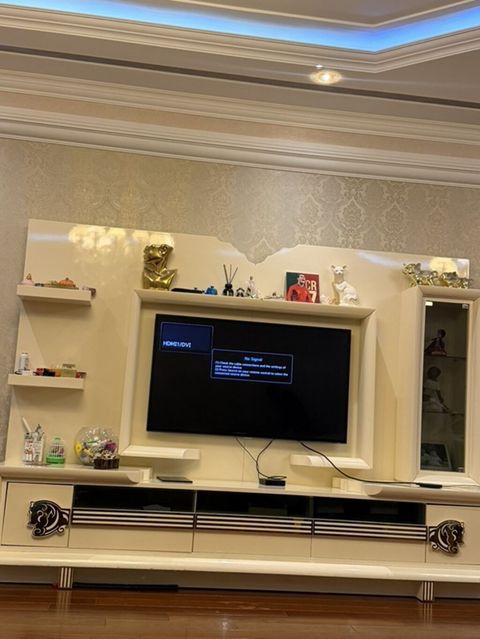 Mebel dəsti – TV stend və divar modulları - Dizayn: Krem rəngli — Bakı