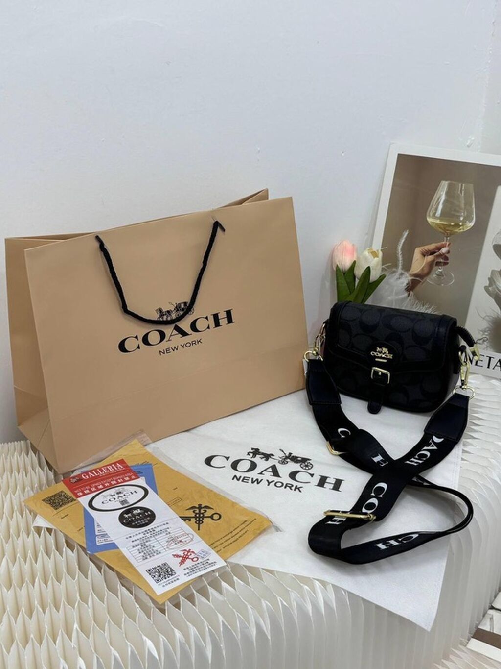 Coach New York çiyin çantası - Model: Kiçik flapli crossbody - Rəng — Çantalar, Xırdalan (3)