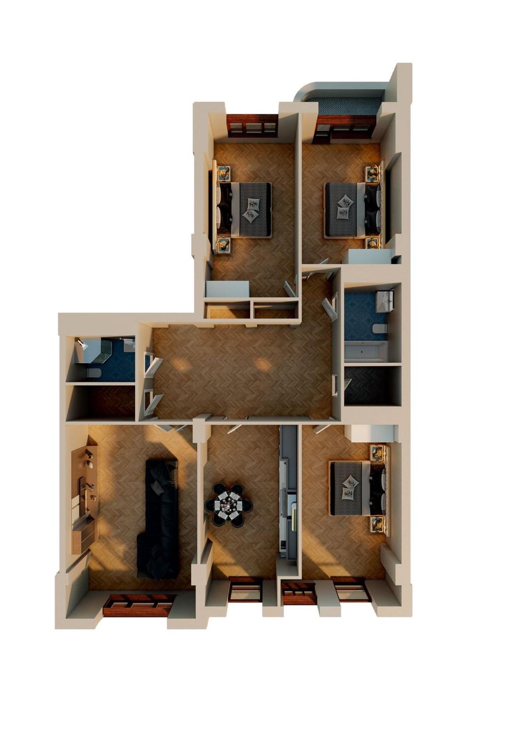 Satılır 4 otaqlı yeni tikili 147.8 m² — Mənzil, Bakı (7)