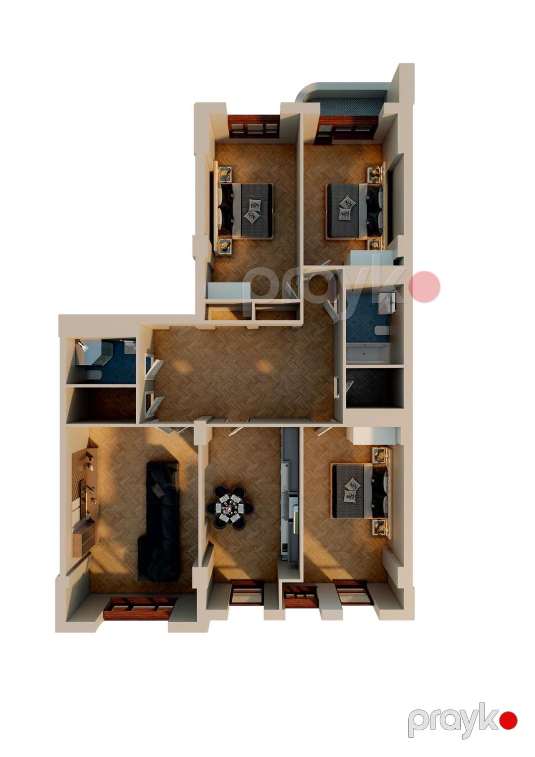 Satılır 4 otaqlı yeni tikili 147.8 m² — Mənzil, Bakı (7)