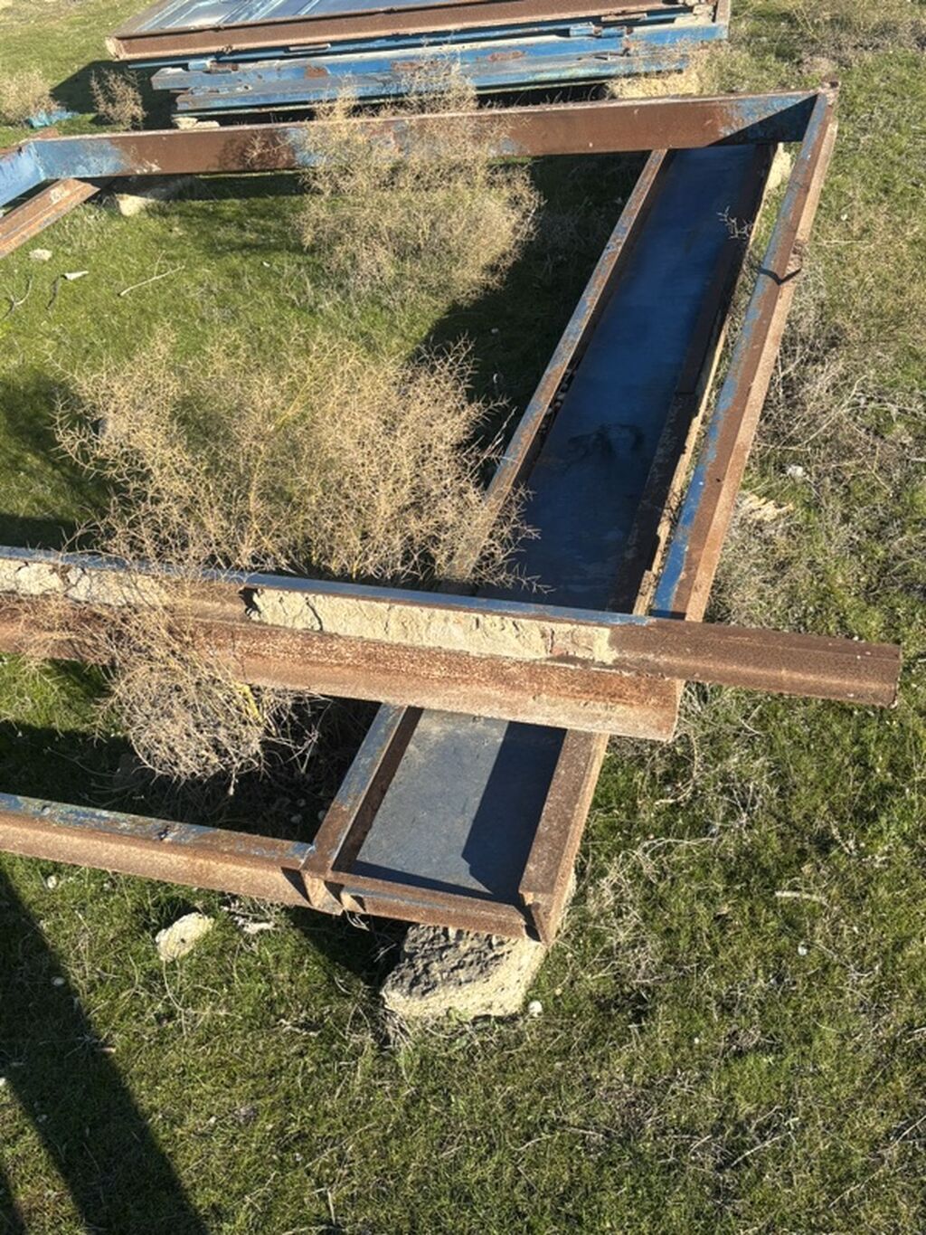 İşlənmiş Dəmir Həyət darvazası, Yana açılan, Mexaniki, Qapı ilə, rəng - Mavi, Kredit yoxdur, Ödənişli quraşdırma — Təmir və inşaat, Bakı (3)