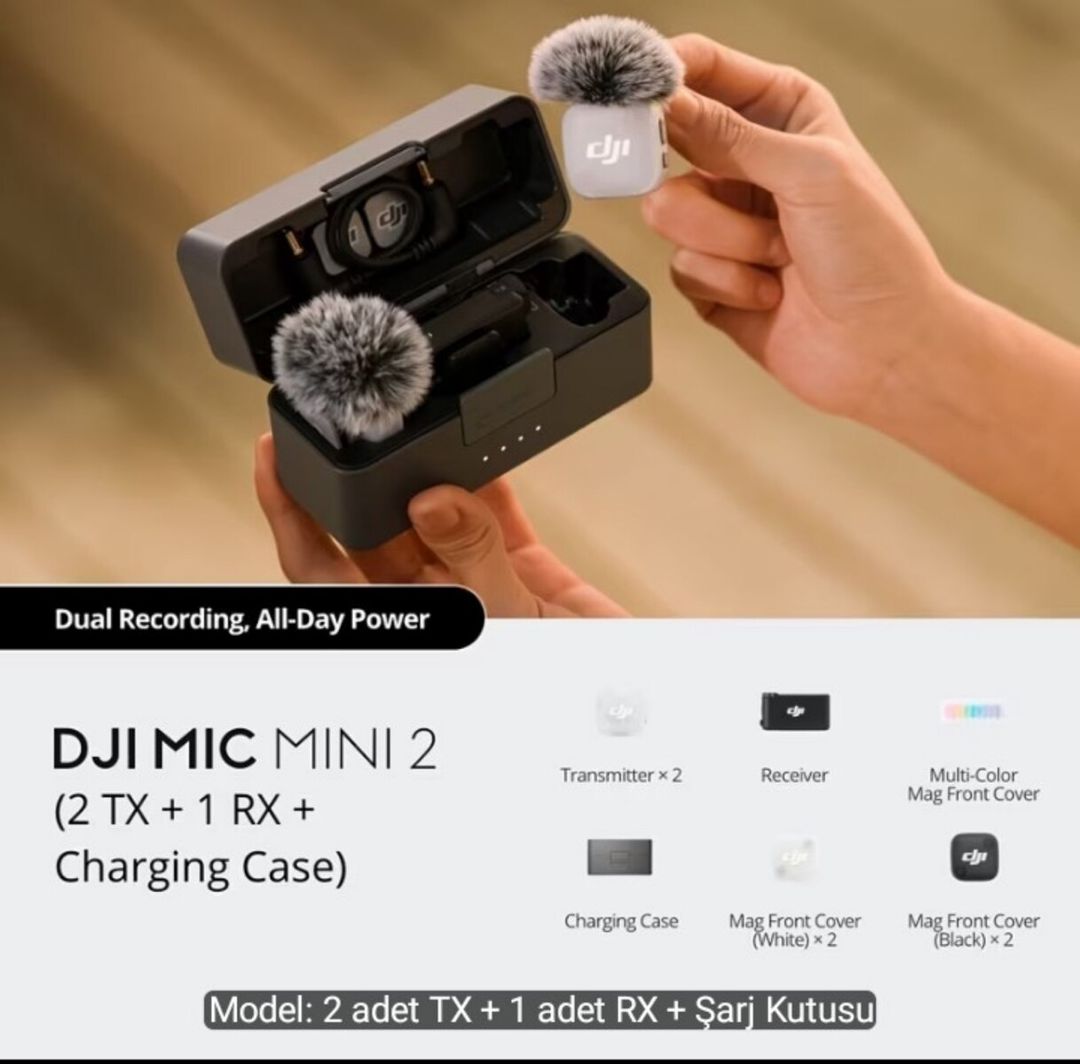 DJI Mic Mini 2 (2TX+1RX) + Charging case — Elektronika, Bakı (2)
