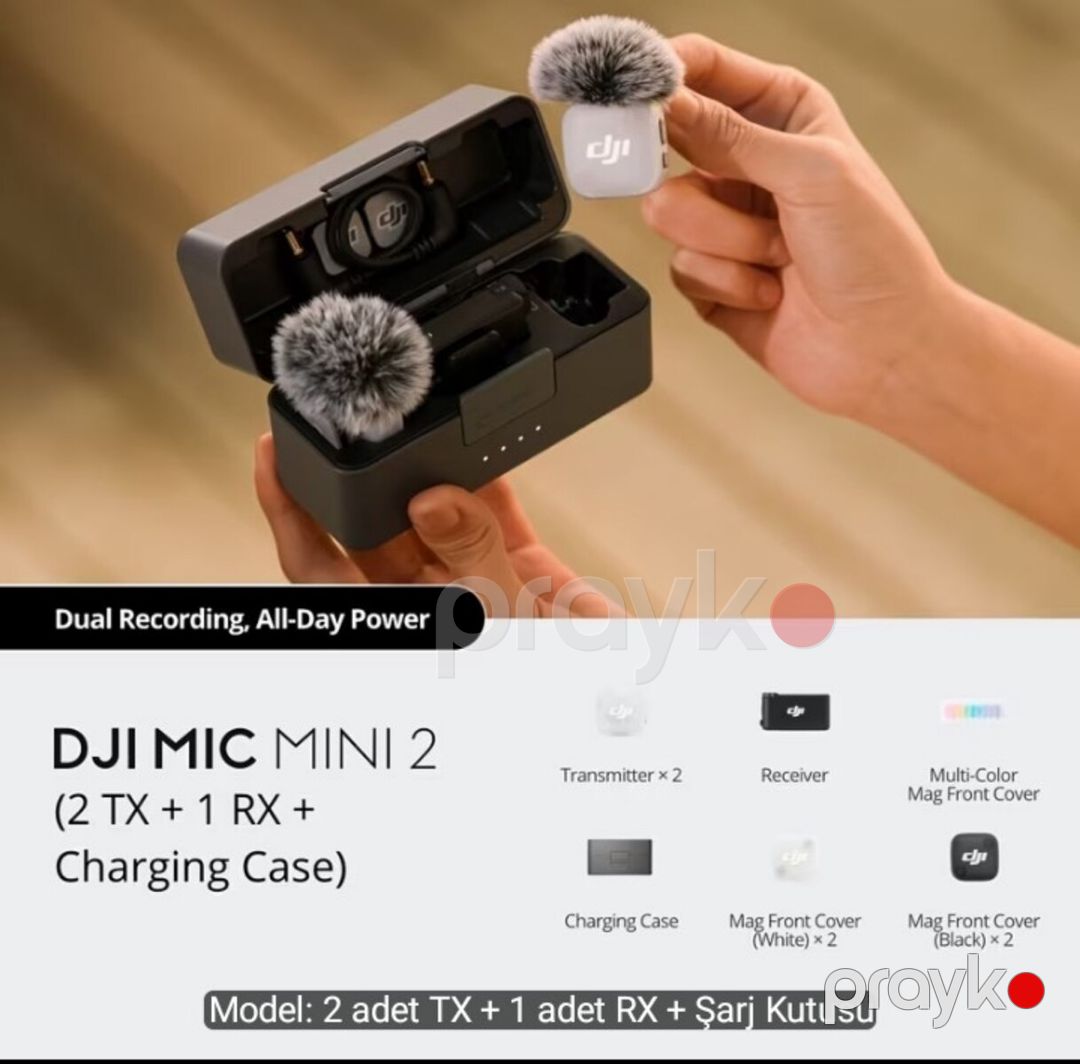 DJI Mic Mini 2 (2TX+1RX) + Charging case — Səs texnikası, Bakı (2)