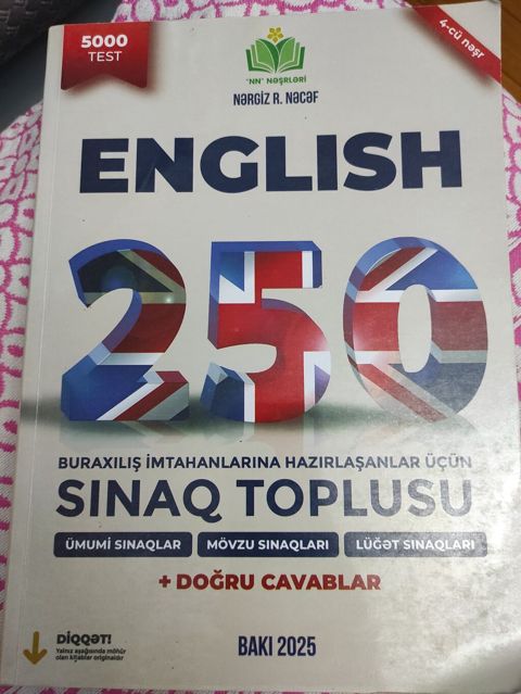 Içi temizdir bezi yerler karandaşla işlənib Məhsul: “English 250 — Masazır