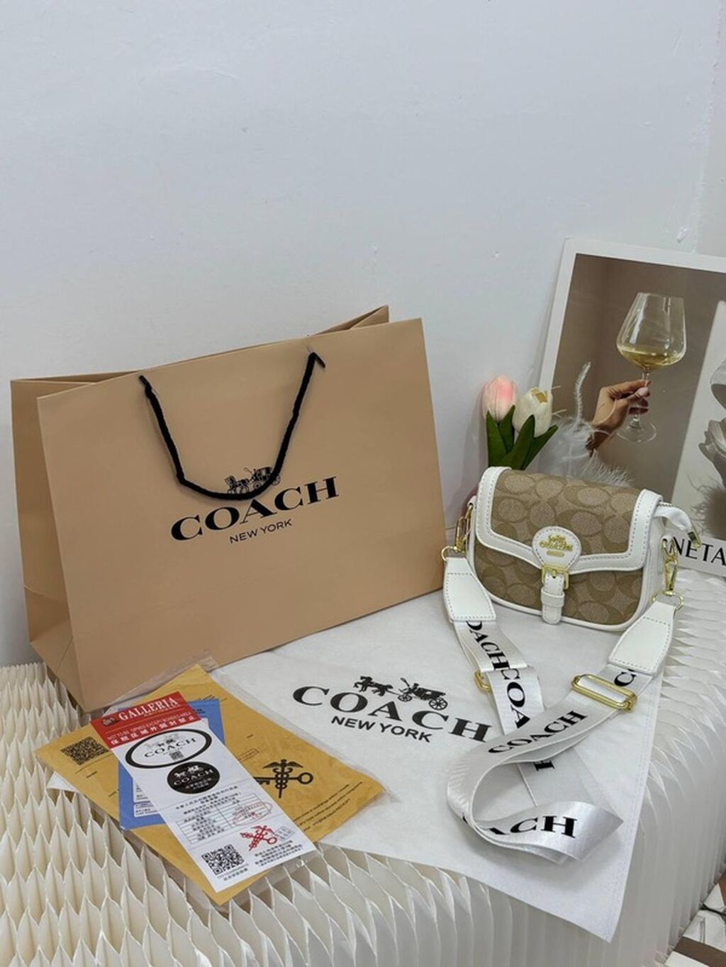 Coach New York çiyin çantası - Model: Kiçik flapli crossbody - Rəng — Çantalar, Xırdalan (5)