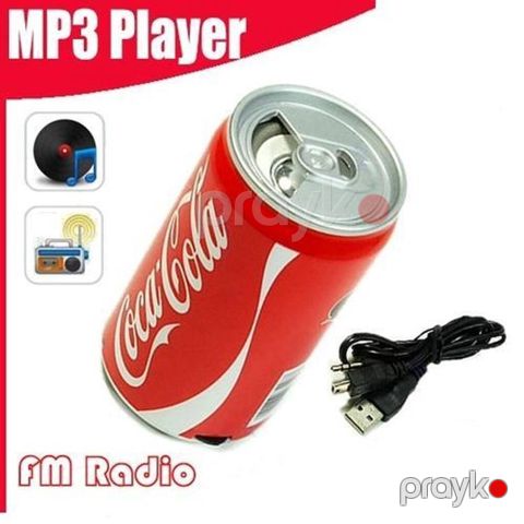 Coca‑Cola dizaynlı portativ MP3 pleyer və mini dinamik. Cola — Xırdalan