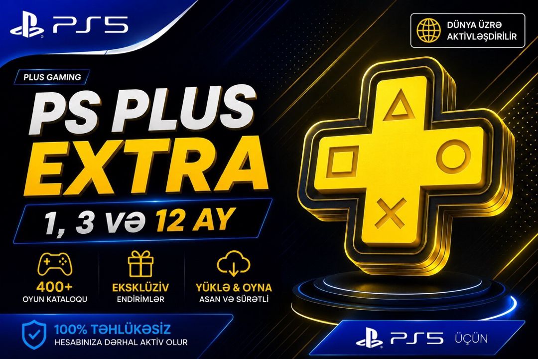 PS5 üçün PS plus abunəlik Extra — Elektronika, Bakı