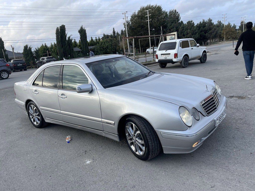 Mercedes E 200, 2.0 L, 2000 il, 383 000 km — Avtomobillər, Bakı (6)