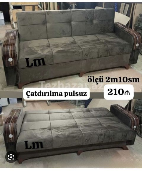Rahat açılıb-bağlanan divan-transformer - Ölçü: 2 m 10 sm - Rəng — Bakı