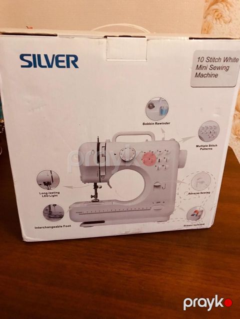 Sılver 10 Stitch White Mini Sewing Tikis masini upakofka satilir