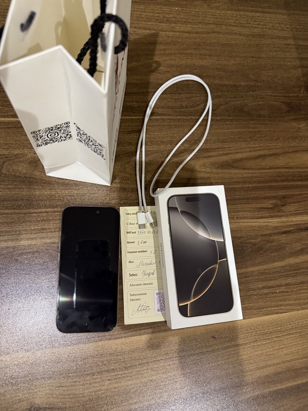 Apple iPhone 16 Pro Natural Titanium 256GB/8GB — Smartfonlar, Bakı