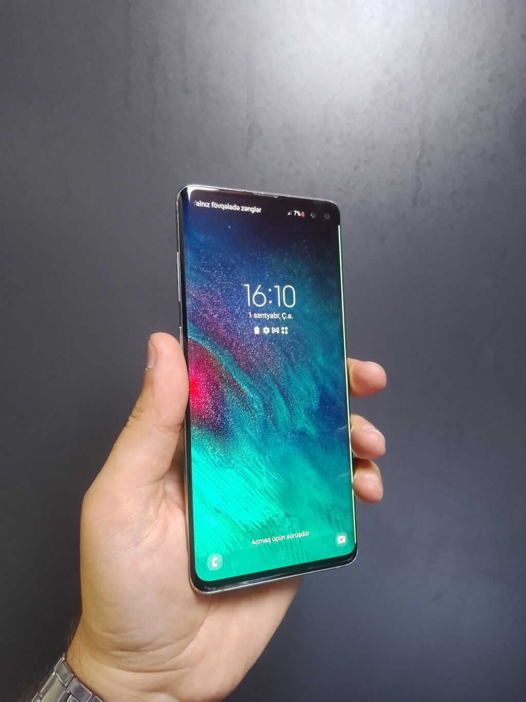 Samsung Galaxy S10 Plus, 128 GB, rəng - Qara, Simsiz şarj — Samsung, Masazır (2)