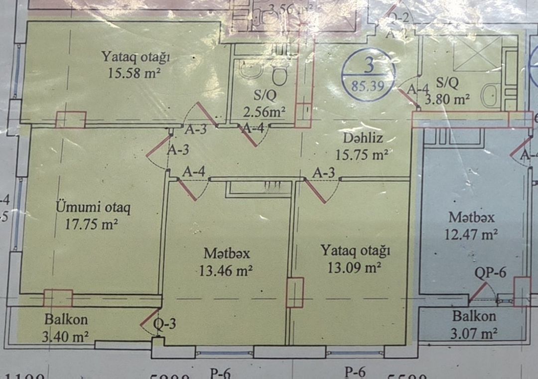 Satılır 3 otaqlı yeni tikili 86 m² — Mənzil, Bakı (7)