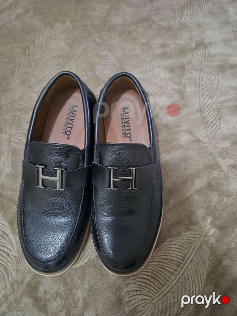 Luivito Fashion Shoes kişi loaferləri - Rəng: qara - Model: klassik — Bakı