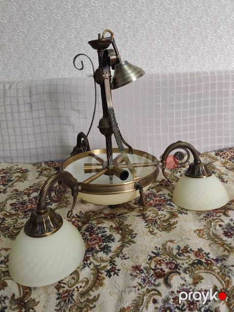 Çılçıraq, 4 lampa, Şüşə — Qobu