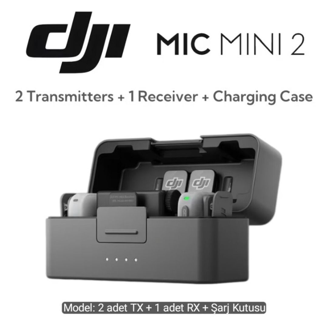 DJI Mic Mini 2 (2TX+1RX) + Charging case — Elektronika, Bakı