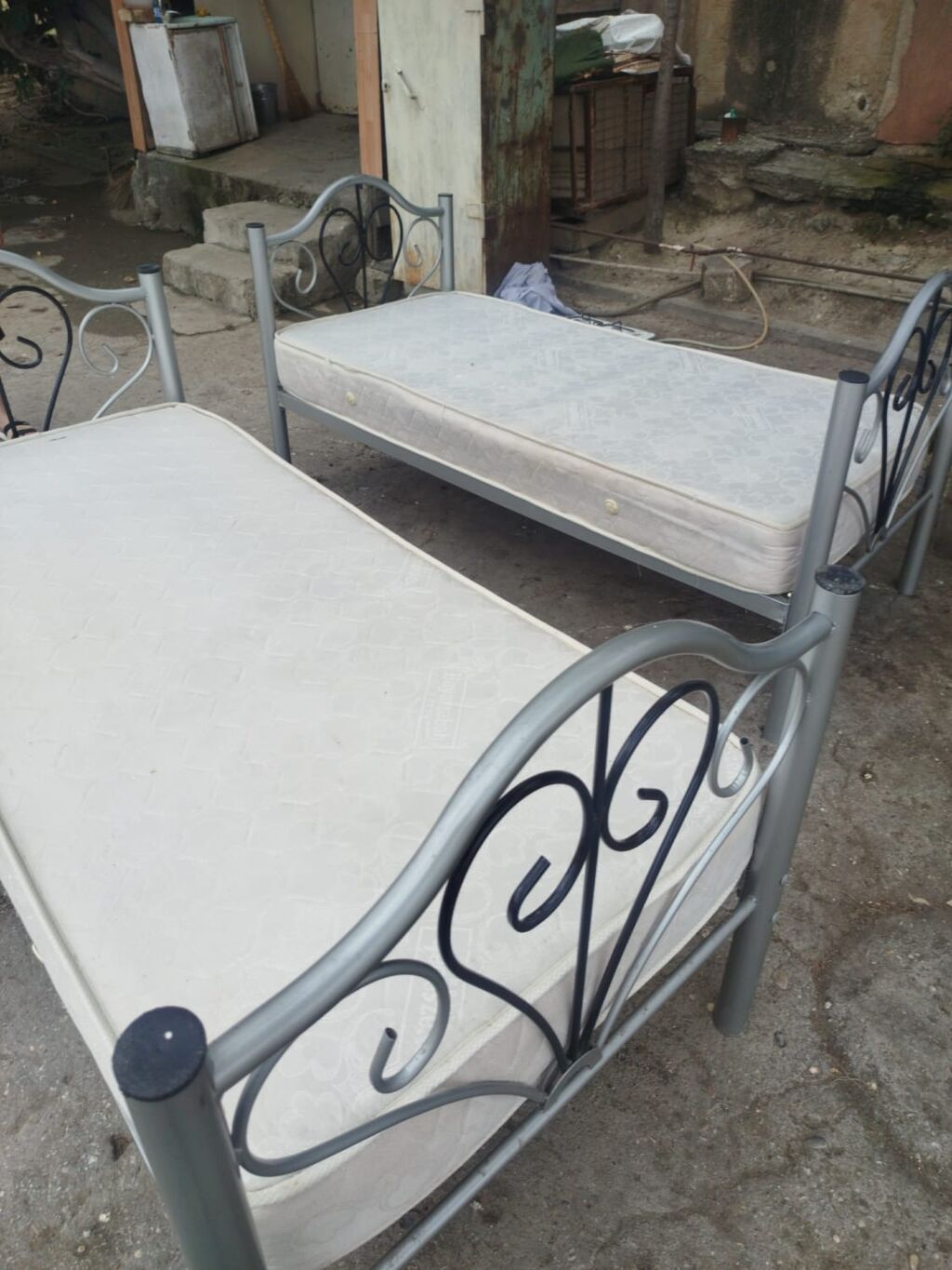 Metal çərçivəli iki mərtəbəli çarpayılar - Güclü metal konstruksiya — Mebel, Bakı (3)